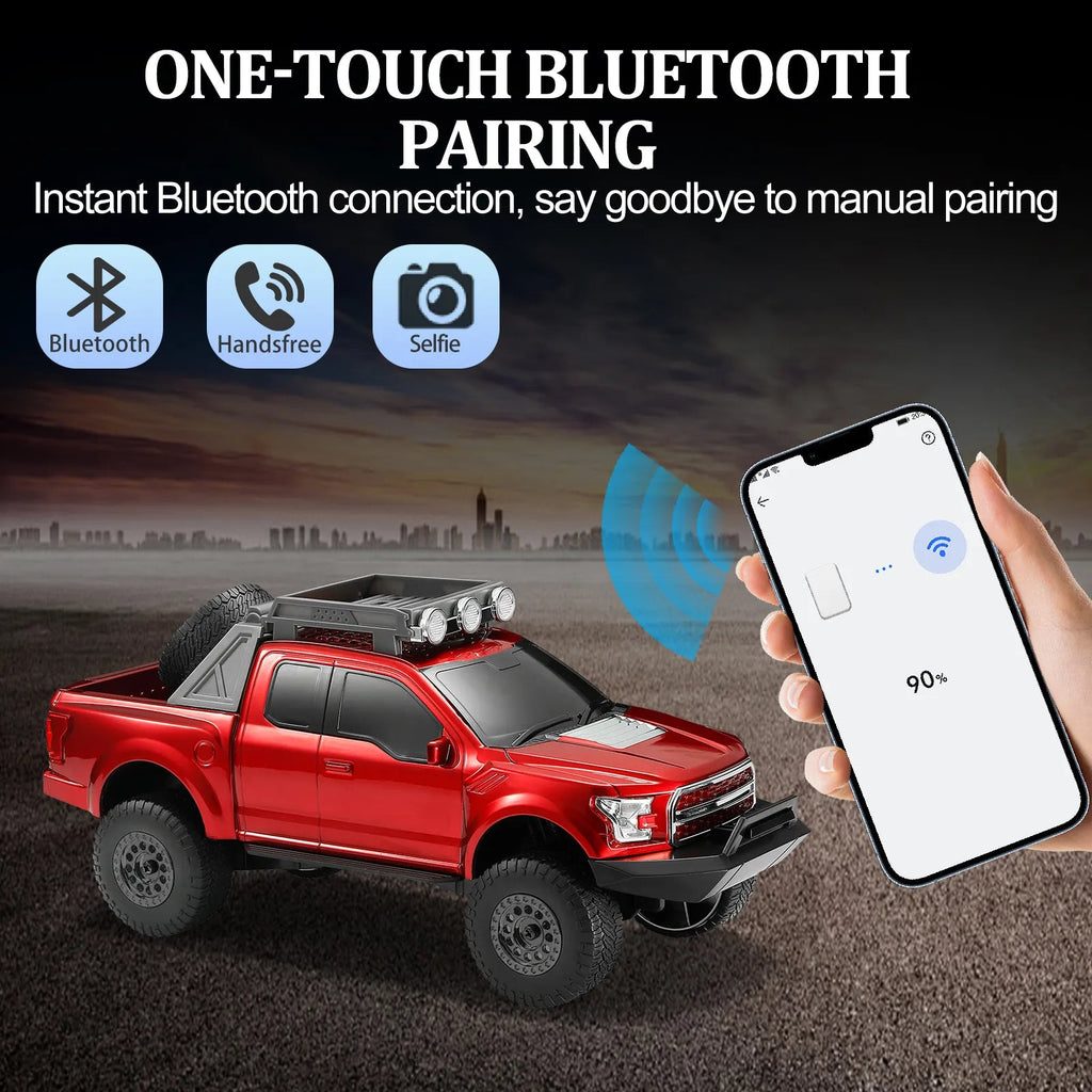 WS - 589 Rugged Pickup Truck Bluetooth Replica Speaker – Portable Audio with TWS, LED Party Lights & HD Stereo | Unique Surprise Gift for Music & Truck Lovers - WSTER