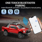 WS - 589 Rugged Pickup Truck Bluetooth Replica Speaker – Portable Audio with TWS, LED Party Lights & HD Stereo | Unique Surprise Gift for Music & Truck Lovers - WSTER