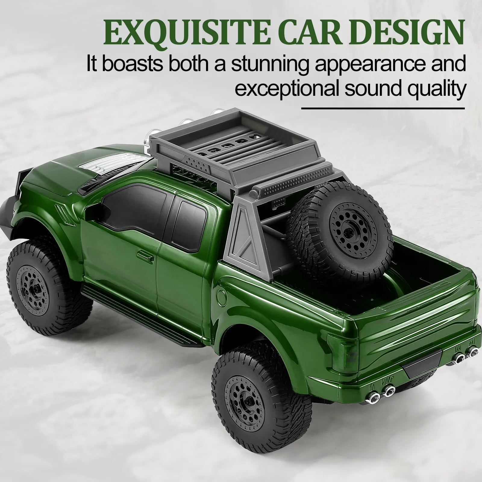WS - 589 Rugged Pickup Truck Bluetooth Replica Speaker – Portable Audio with TWS, LED Party Lights & HD Stereo | Unique Surprise Gift for Music & Truck Lovers - WSTER