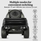 WS - 589 Rugged Pickup Truck Bluetooth Replica Speaker – Portable Audio with TWS, LED Party Lights & HD Stereo | Unique Surprise Gift for Music & Truck Lovers - WSTER