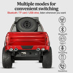 WS - 589 Rugged Pickup Truck Bluetooth Replica Speaker – Portable Audio with TWS, LED Party Lights & HD Stereo | Unique Surprise Gift for Music & Truck Lovers - WSTER