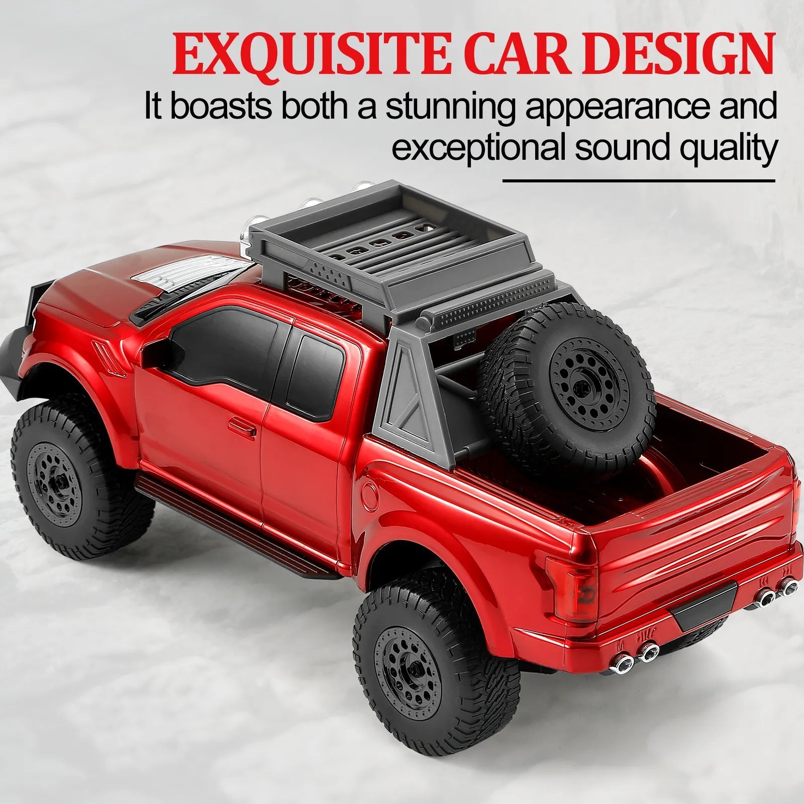 WS - 589 Rugged Pickup Truck Bluetooth Replica Speaker – Portable Audio with TWS, LED Party Lights & HD Stereo | Unique Surprise Gift for Music & Truck Lovers - WSTER