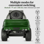 WS - 589 Rugged Pickup Truck Bluetooth Replica Speaker – Portable Audio with TWS, LED Party Lights & HD Stereo | Unique Surprise Gift for Music & Truck Lovers - WSTER