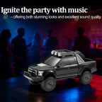 WS - 589 Rugged Pickup Truck Bluetooth Replica Speaker – Portable Audio with TWS, LED Party Lights & HD Stereo | Unique Surprise Gift for Music & Truck Lovers - WSTER