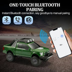 WS - 589 Rugged Pickup Truck Bluetooth Replica Speaker – Portable Audio with TWS, LED Party Lights & HD Stereo | Unique Surprise Gift for Music & Truck Lovers - WSTER