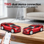 WS - 592 Supercar Design Bluetooth Replica Speaker – Portable Car Model Wireless Speaker with TWS Stereo, FM Radio, LED Party Lights, USB/TF Playback, Hands - Free Calling, Microphone - WSTER