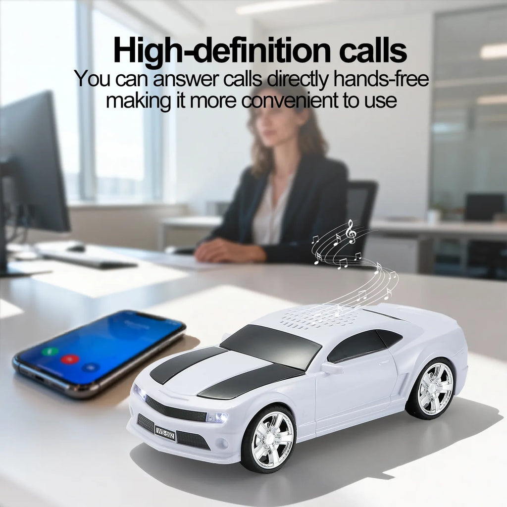 WS - 592 Supercar Design Bluetooth Replica Speaker – Portable Car Model Wireless Speaker with TWS Stereo, FM Radio, LED Party Lights, USB/TF Playback, Hands - Free Calling, Microphone - WSTER