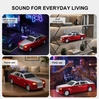 WS - 610 Luxury Sedan Replica Bluetooth Speaker – LED Starry Sky Screen Display, HD Sound, TWS Stereo,FM Radio, USB/TF Playback, Built - in Microphone, Portable Wireless Gift for Car Enthusiasts - WSTER
