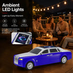 WS - 610 Luxury Sedan Replica Bluetooth Speaker – LED Starry Sky Screen Display, HD Sound, TWS Stereo,FM Radio, USB/TF Playback, Built - in Microphone, Portable Wireless Gift for Car Enthusiasts - WSTER