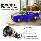 WS - 610 Luxury Sedan Replica Bluetooth Speaker – LED Starry Sky Screen Display, HD Sound, TWS Stereo,FM Radio, USB/TF Playback, Built - in Microphone, Portable Wireless Gift for Car Enthusiasts - WSTER