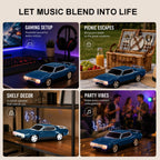 WS - 620 Classic Muscle Car Bluetooth Replica Speaker – Portable Wireless with HD Sound, TWS Stereo Pairing, LED Party Light, USB/TF/FM Support, Built - in Mic, Home Audio Cars Speaker Gift - WSTER
