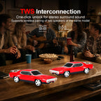 WS - 620 Classic Muscle Car Bluetooth Replica Speaker – Portable Wireless with HD Sound, TWS Stereo Pairing, LED Party Light, USB/TF/FM Support, Built - in Mic, Home Audio Cars Speaker Gift - WSTER