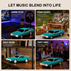 WS - 620 Classic Muscle Car Bluetooth Replica Speaker – Portable Wireless with HD Sound, TWS Stereo Pairing, LED Party Light, USB/TF/FM Support, Built - in Mic, Home Audio Cars Speaker Gift - WSTER