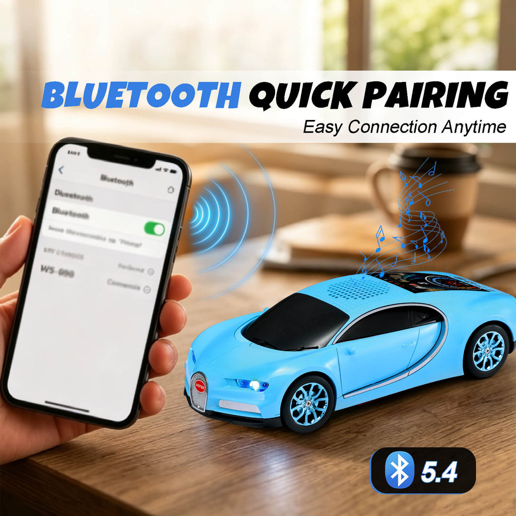 WS - 660 Hypercar Replica Bluetooth Speaker with LED Starry - Sky Display, Portable with HD Sound, LED Party Light, TWS Pairing, FM/USB/TF Playback, Built - in Mic, Best Idea for Hypercar Lovers - WSTER