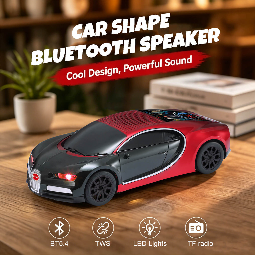 WS - 660 Hypercar Replica Bluetooth Speaker with LED Starry - Sky Display, Portable with HD Sound, LED Party Light, TWS Pairing, FM/USB/TF Playback, Built - in Mic, Best Idea for Hypercar Lovers - WSTER