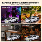 WS - 660 Hypercar Replica Bluetooth Speaker with LED Starry - Sky Display, Portable with HD Sound, LED Party Light, TWS Pairing, FM/USB/TF Playback, Built - in Mic, Best Idea for Hypercar Lovers - WSTER