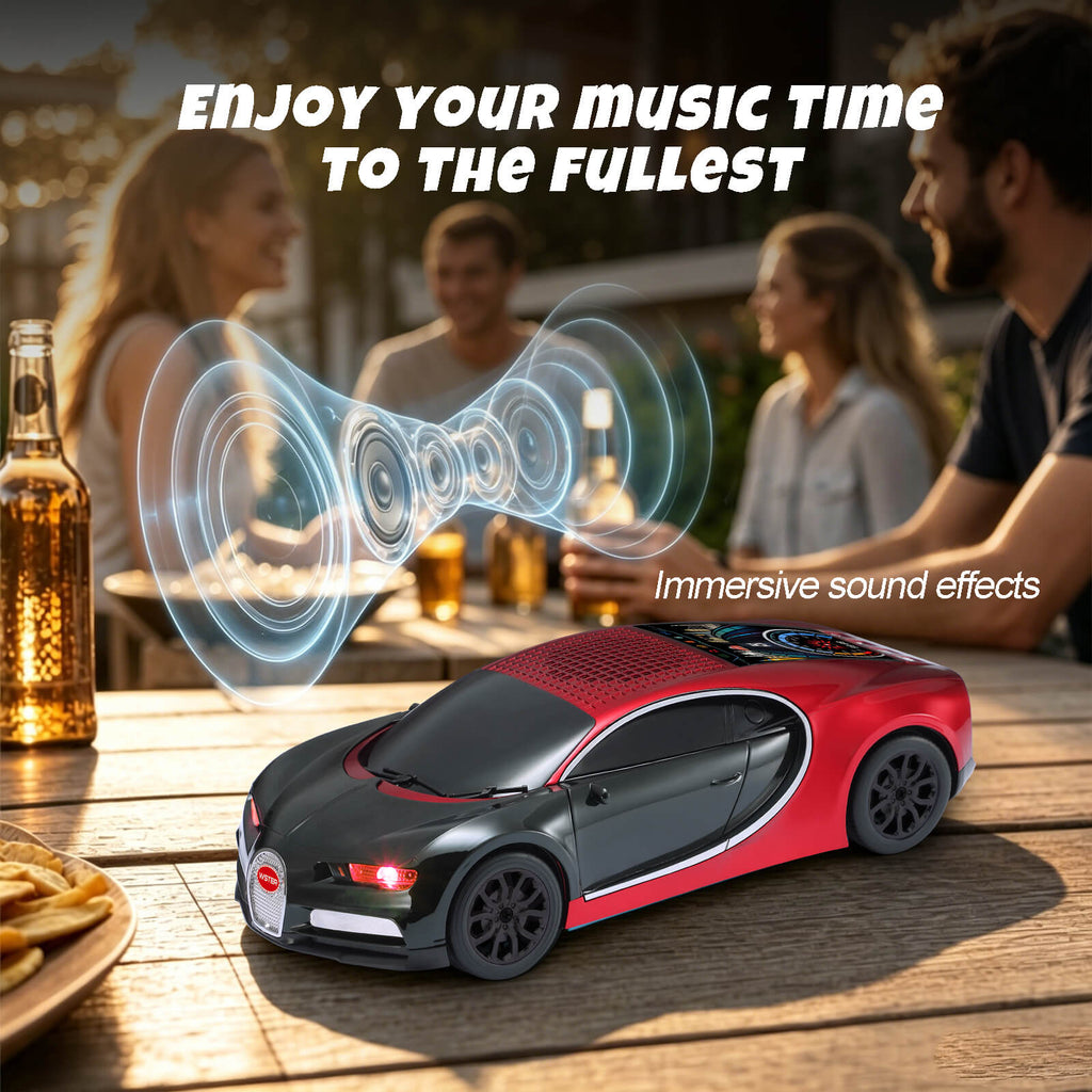 WS - 660 Hypercar Replica Bluetooth Speaker with LED Starry - Sky Display, Portable with HD Sound, LED Party Light, TWS Pairing, FM/USB/TF Playback, Built - in Mic, Best Idea for Hypercar Lovers - WSTER