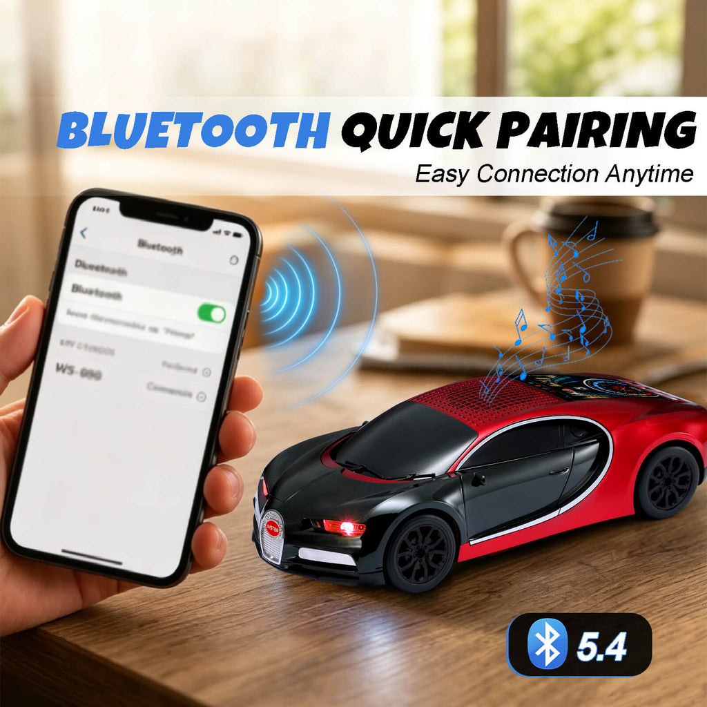 WS - 660 Hypercar Replica Bluetooth Speaker with LED Starry - Sky Display, Portable with HD Sound, LED Party Light, TWS Pairing, FM/USB/TF Playback, Built - in Mic, Best Idea for Hypercar Lovers - WSTER