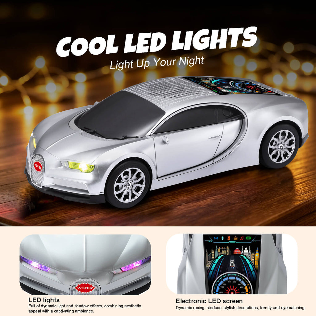 WS - 660 Hypercar Replica Bluetooth Speaker with LED Starry - Sky Display, Portable with HD Sound, LED Party Light, TWS Pairing, FM/USB/TF Playback, Built - in Mic, Best Idea for Hypercar Lovers - WSTER