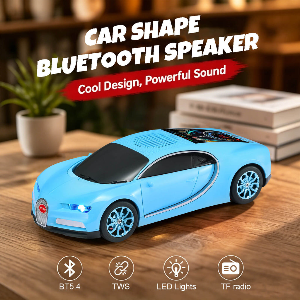 WS - 660 Hypercar Replica Bluetooth Speaker with LED Starry - Sky Display, Portable with HD Sound, LED Party Light, TWS Pairing, FM/USB/TF Playback, Built - in Mic, Best Idea for Hypercar Lovers - WSTER