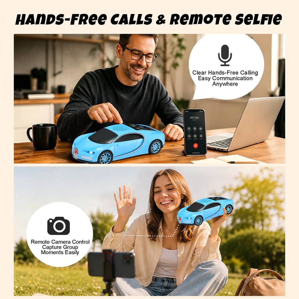 WS - 660 Hypercar Replica Bluetooth Speaker with LED Starry - Sky Display, Portable with HD Sound, LED Party Light, TWS Pairing, FM/USB/TF Playback, Built - in Mic, Best Idea for Hypercar Lovers - WSTER