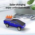 WS - 699 Solar Bluetooth Replica Speaker – Future Pickup Truck Design, HD Sound, TWS Stereo Pairing, FM Radio, LED Party Light, USB/TF Playback, Hands - Free Mic, Type - C Charging, Portable Gift - WSTER
