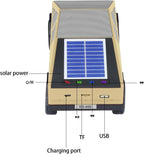 WS - 699 Solar Bluetooth Replica Speaker – Future Pickup Truck Design, HD Sound, TWS Stereo Pairing, FM Radio, LED Party Light, USB/TF Playback, Hands - Free Mic, Type - C Charging, Portable Gift - WSTER