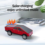 WS - 699 Solar Bluetooth Replica Speaker – Future Pickup Truck Design, HD Sound, TWS Stereo Pairing, FM Radio, LED Party Light, USB/TF Playback, Hands - Free Mic, Type - C Charging, Portable Gift - WSTER