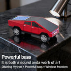 WS - 699 Solar Bluetooth Replica Speaker – Future Pickup Truck Design, HD Sound, TWS Stereo Pairing, FM Radio, LED Party Light, USB/TF Playback, Hands - Free Mic, Type - C Charging, Portable Gift - WSTER