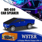 WS - 699 Solar Bluetooth Replica Speaker – Future Pickup Truck Design, HD Sound, TWS Stereo Pairing, FM Radio, LED Party Light, USB/TF Playback, Hands - Free Mic, Type - C Charging, Portable Gift - WSTER