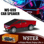 WS - 699 Solar Bluetooth Replica Speaker – Future Pickup Truck Design, HD Sound, TWS Stereo Pairing, FM Radio, LED Party Light, USB/TF Playback, Hands - Free Mic, Type - C Charging, Portable Gift - WSTER