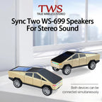 WS - 699 Solar Bluetooth Replica Speaker – Future Pickup Truck Design, HD Sound, TWS Stereo Pairing, FM Radio, LED Party Light, USB/TF Playback, Hands - Free Mic, Type - C Charging, Portable Gift - WSTER