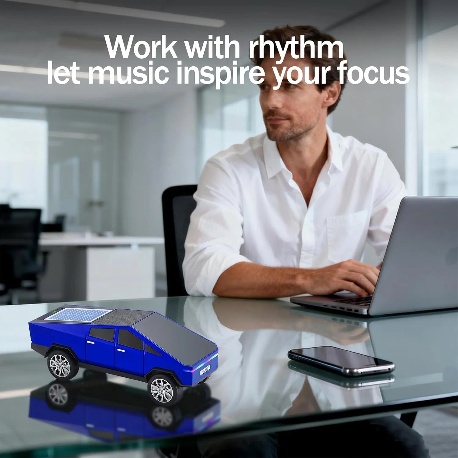 WS - 699 Solar Bluetooth Replica Speaker – Future Pickup Truck Design, HD Sound, TWS Stereo Pairing, FM Radio, LED Party Light, USB/TF Playback, Hands - Free Mic, Type - C Charging, Portable Gift - WSTER