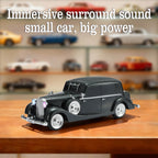 WSTER WS - 1934 Retro Classic Car Bluetooth Replica Speaker – Wireless HD Sound with FM Radio,TWS Stereo,LED Party Lights,Built - in Microphone Hands - Free Call, Surprise Portable Gift for Party Use - WSTER