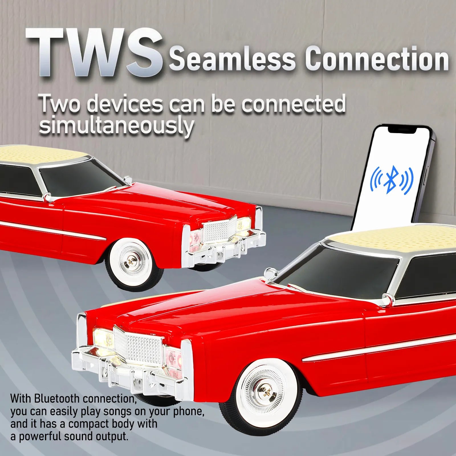 WSTER WS - 1966 Retro Sedan Bluetooth Speaker - WSTER