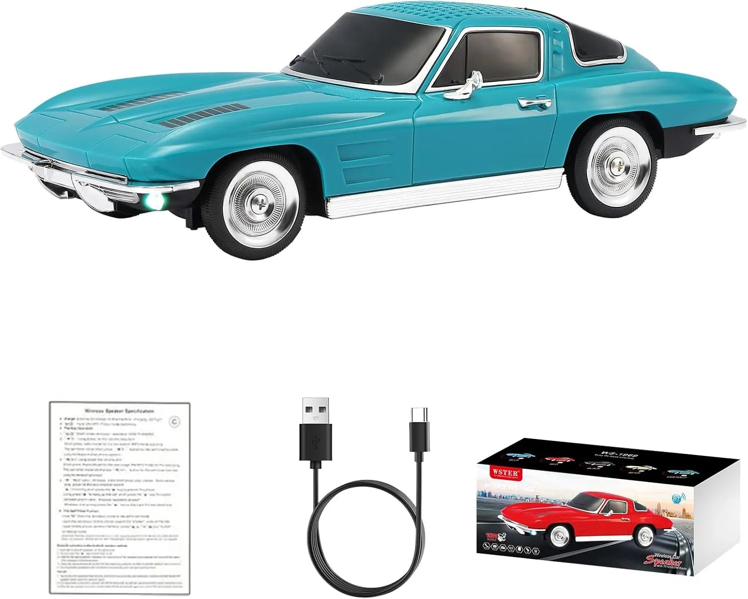 WSTER WS - 1969 Retro Sports Car Bluetooth Speaker - WSTER