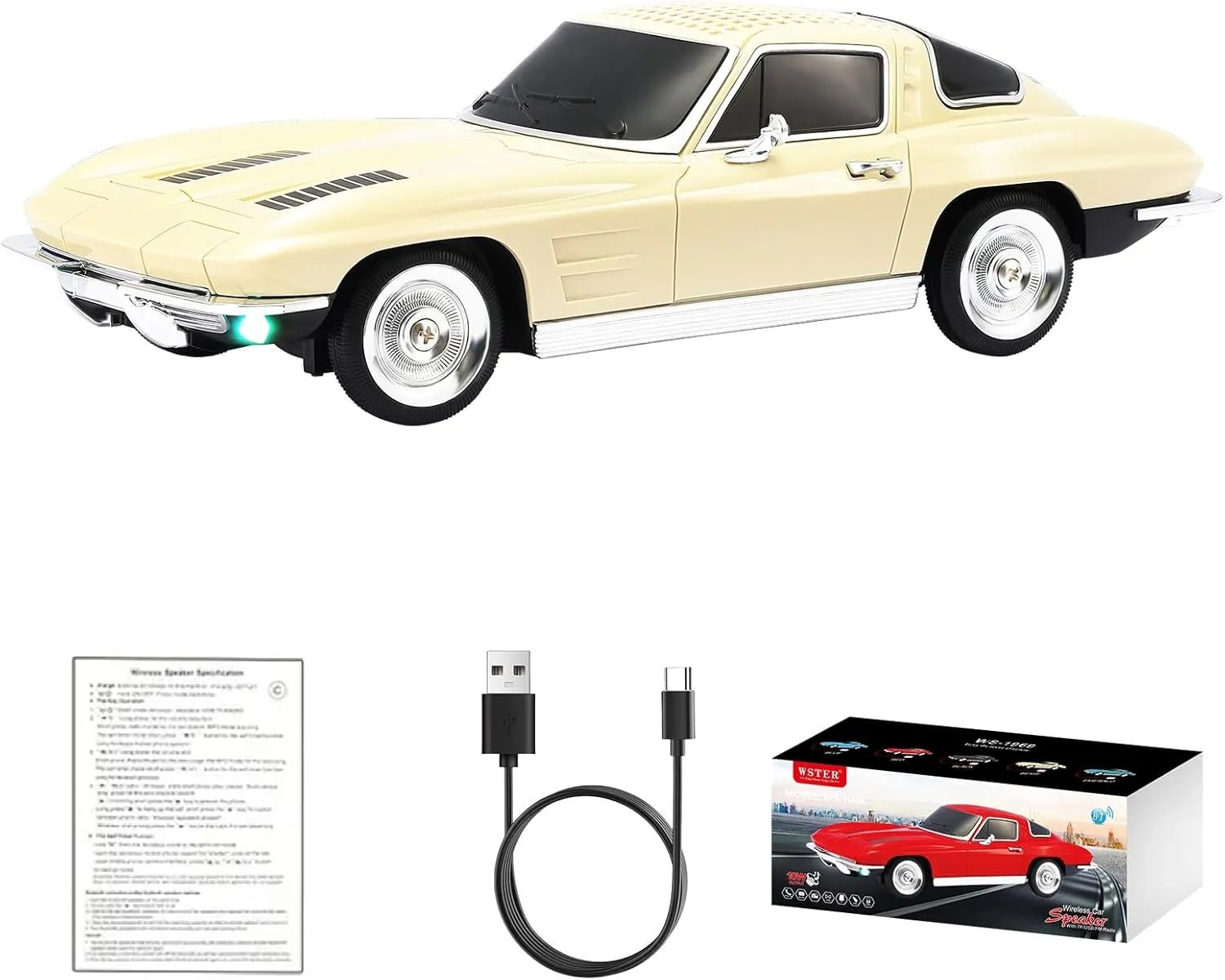 WSTER WS - 1969 Retro Sports Car Bluetooth Speaker - WSTER