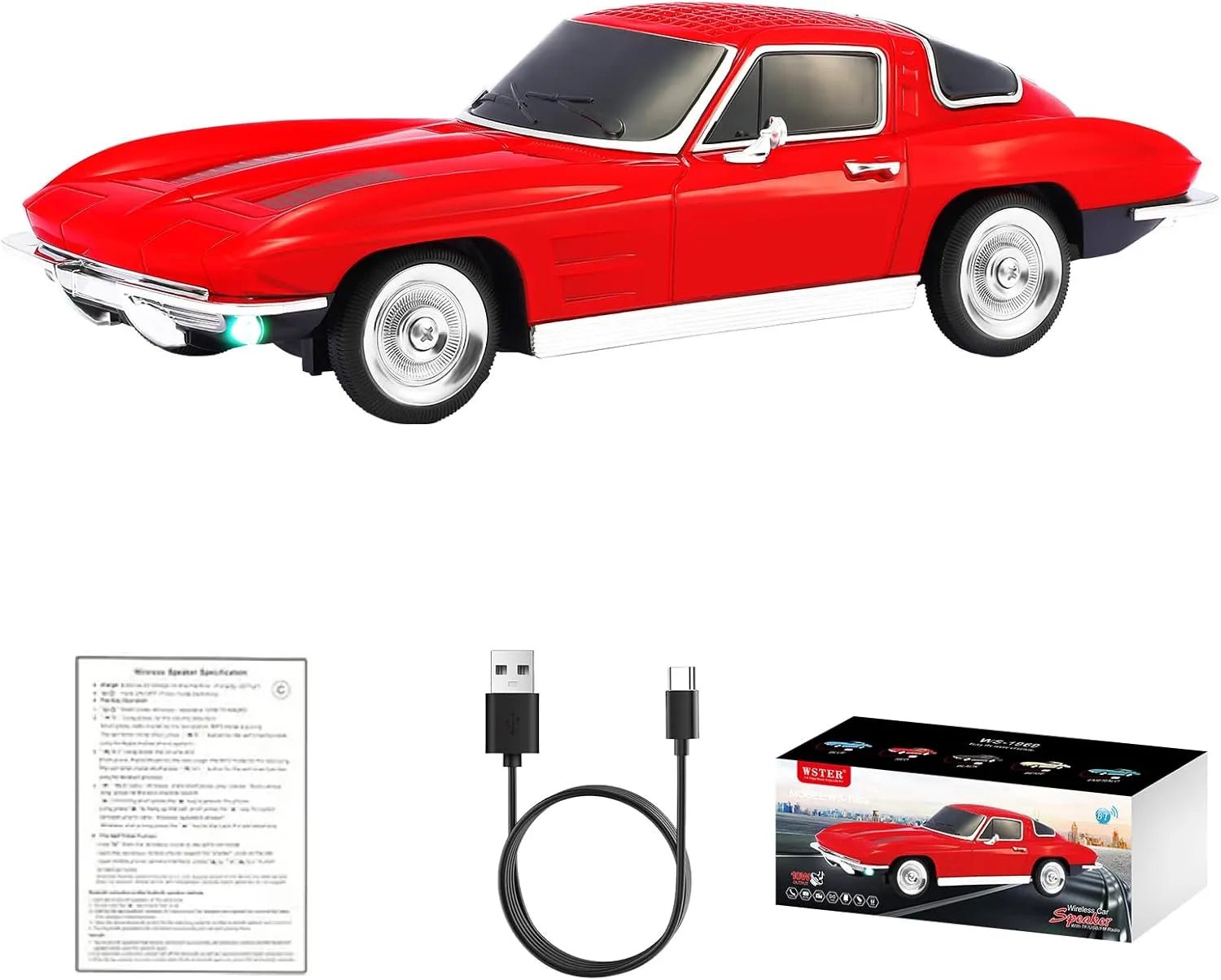 WSTER WS - 1969 Retro Sports Car Bluetooth Speaker - WSTER