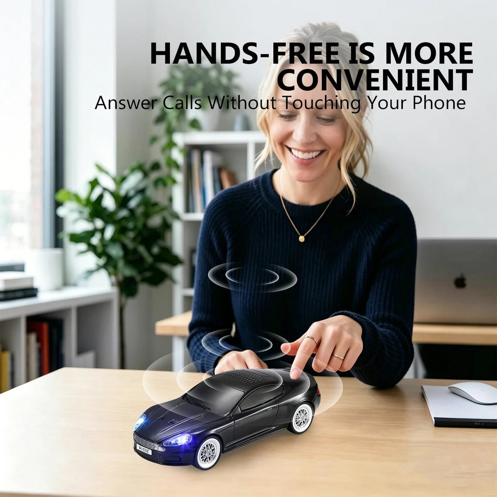 WSTER WS - 593 Grand Touring Sports Car Replica Bluetooth Speaker, LED Party Light, Portable Wireless Audio, TWS Pairing, FM Radio, TF Playback, Hands - Free Calling, Wonderful Choice for Kids - WSTER