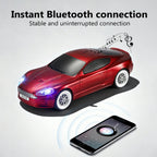 WSTER WS - 593 Grand Touring Sports Car Replica Bluetooth Speaker, LED Party Light, Portable Wireless Audio, TWS Pairing, FM Radio, TF Playback, Hands - Free Calling, Wonderful Choice for Kids - WSTER