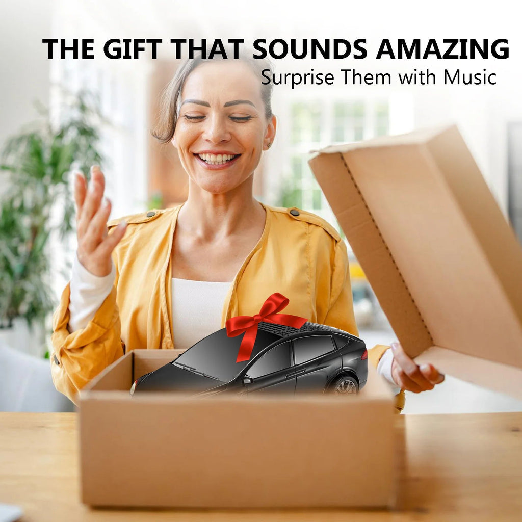WSTER WS - 595 Modern Electric Sedan Replica Bluetooth Speaker, LED Flashing Effect, Portable Wireless Audio, TWS Pairing, FM, TF Playback, Hands - Free Calling, Wonderful Holiday Choice for Kids - WSTER
