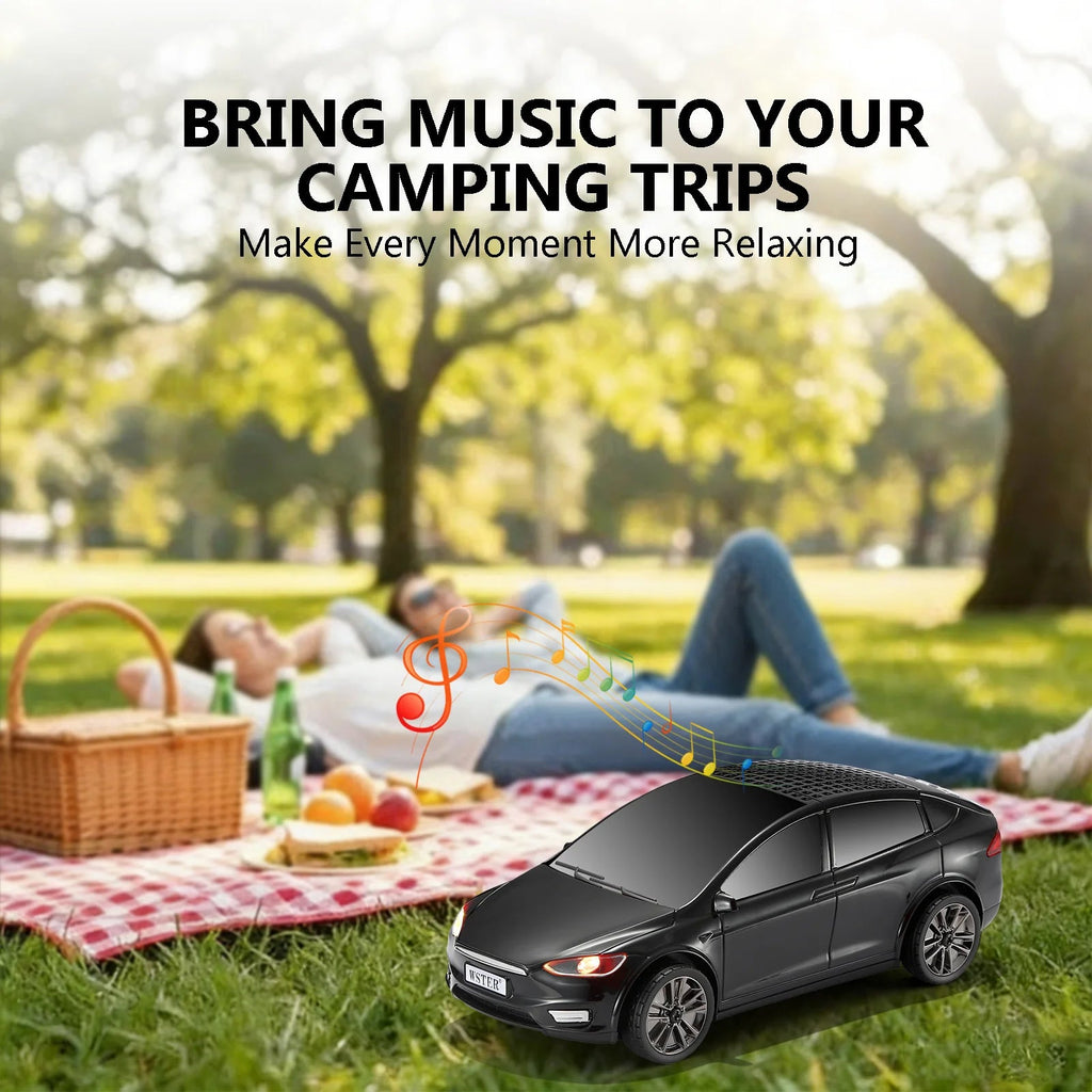 WSTER WS - 595 Modern Electric Sedan Replica Bluetooth Speaker, LED Flashing Effect, Portable Wireless Audio, TWS Pairing, FM, TF Playback, Hands - Free Calling, Wonderful Holiday Choice for Kids - WSTER