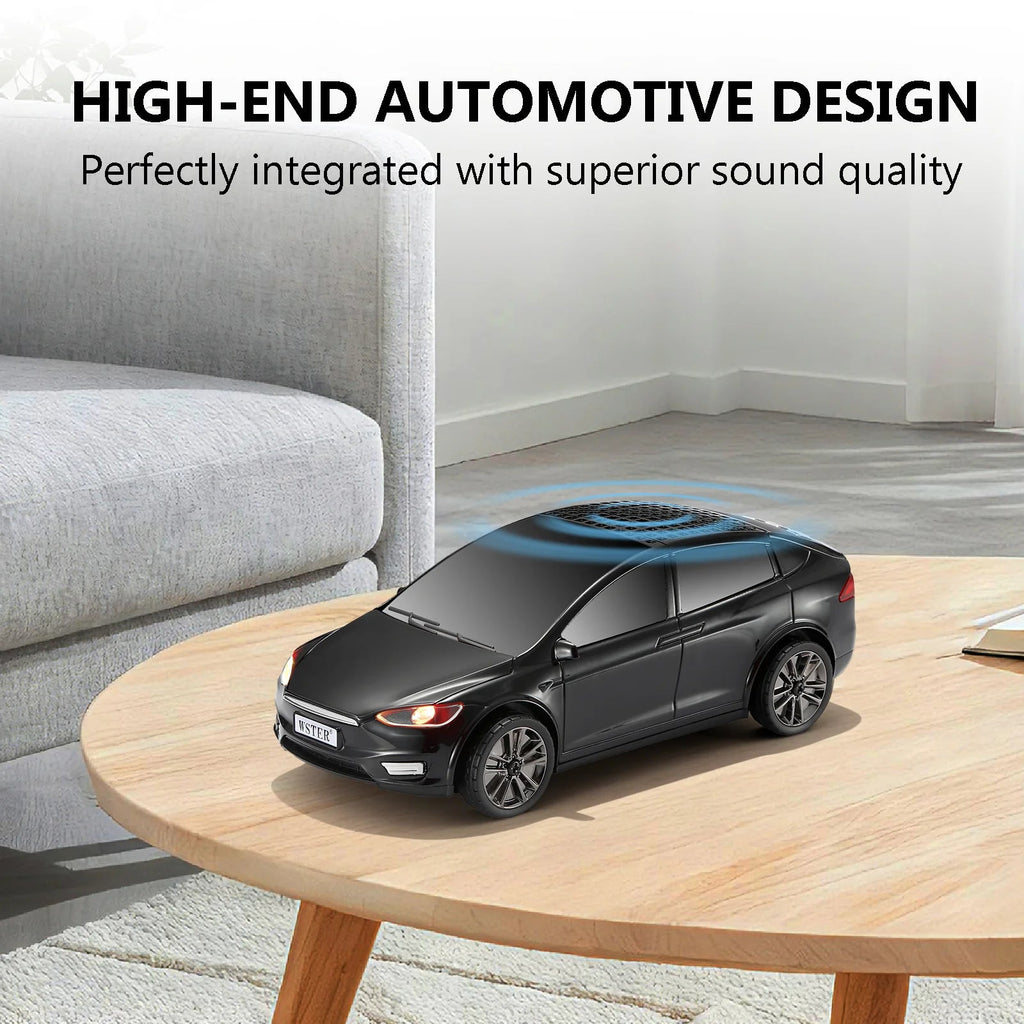 WSTER WS - 595 Modern Electric Sedan Replica Bluetooth Speaker, LED Flashing Effect, Portable Wireless Audio, TWS Pairing, FM, TF Playback, Hands - Free Calling, Wonderful Holiday Choice for Kids - WSTER