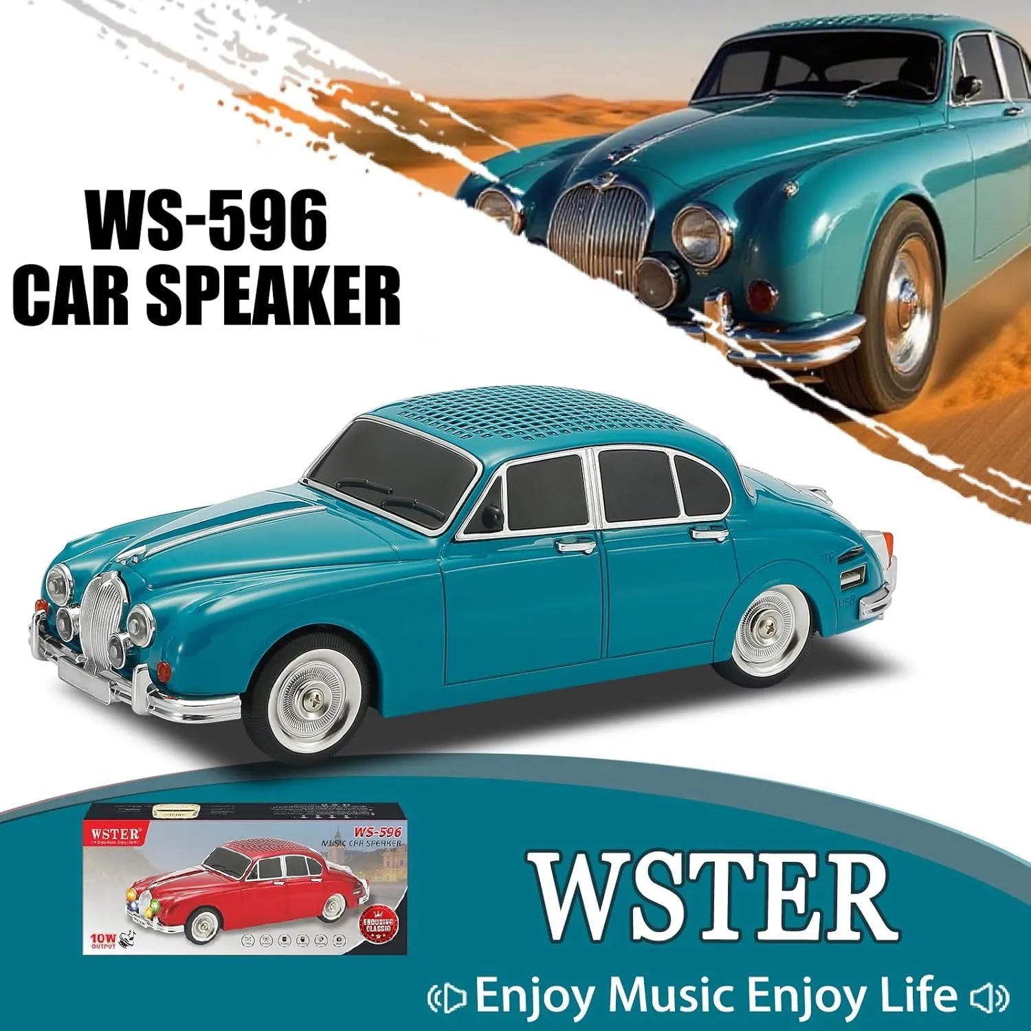 WSTER WS - 596 Retro Sedan Bluetooth Speaker - WSTER