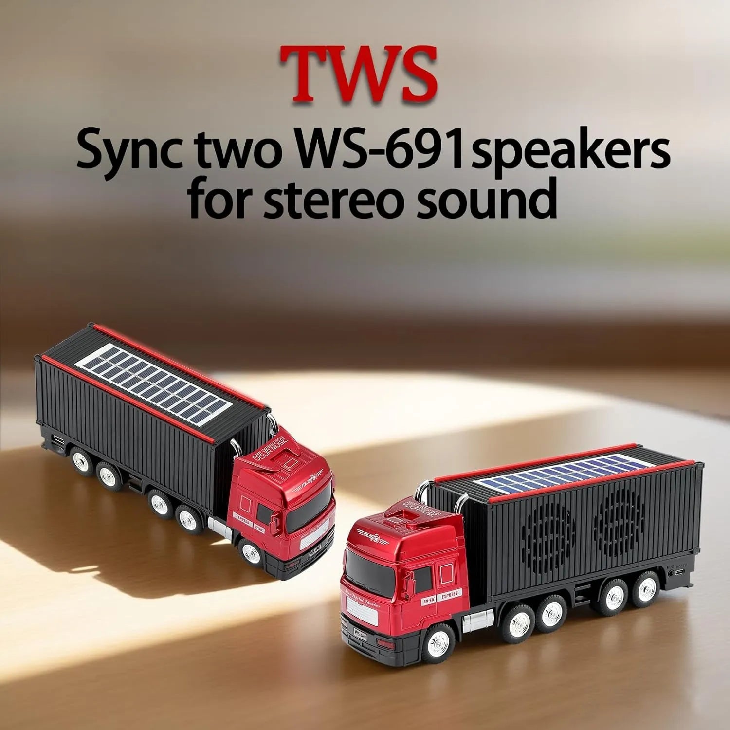 WSTER WS - 691 Solar Truck Bluetooth Speaker - WSTER