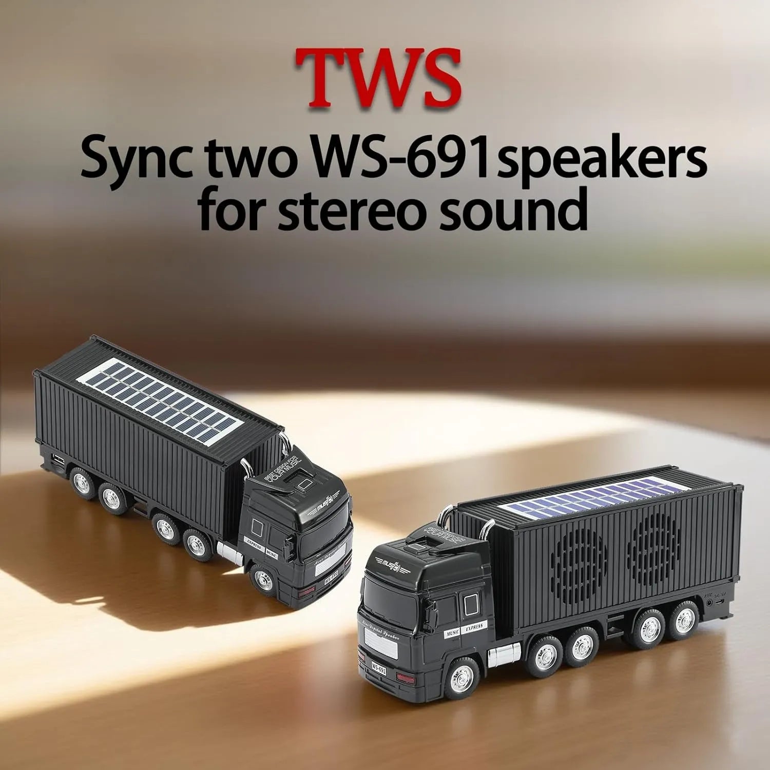 WSTER WS - 691 Solar Truck Bluetooth Speaker - WSTER