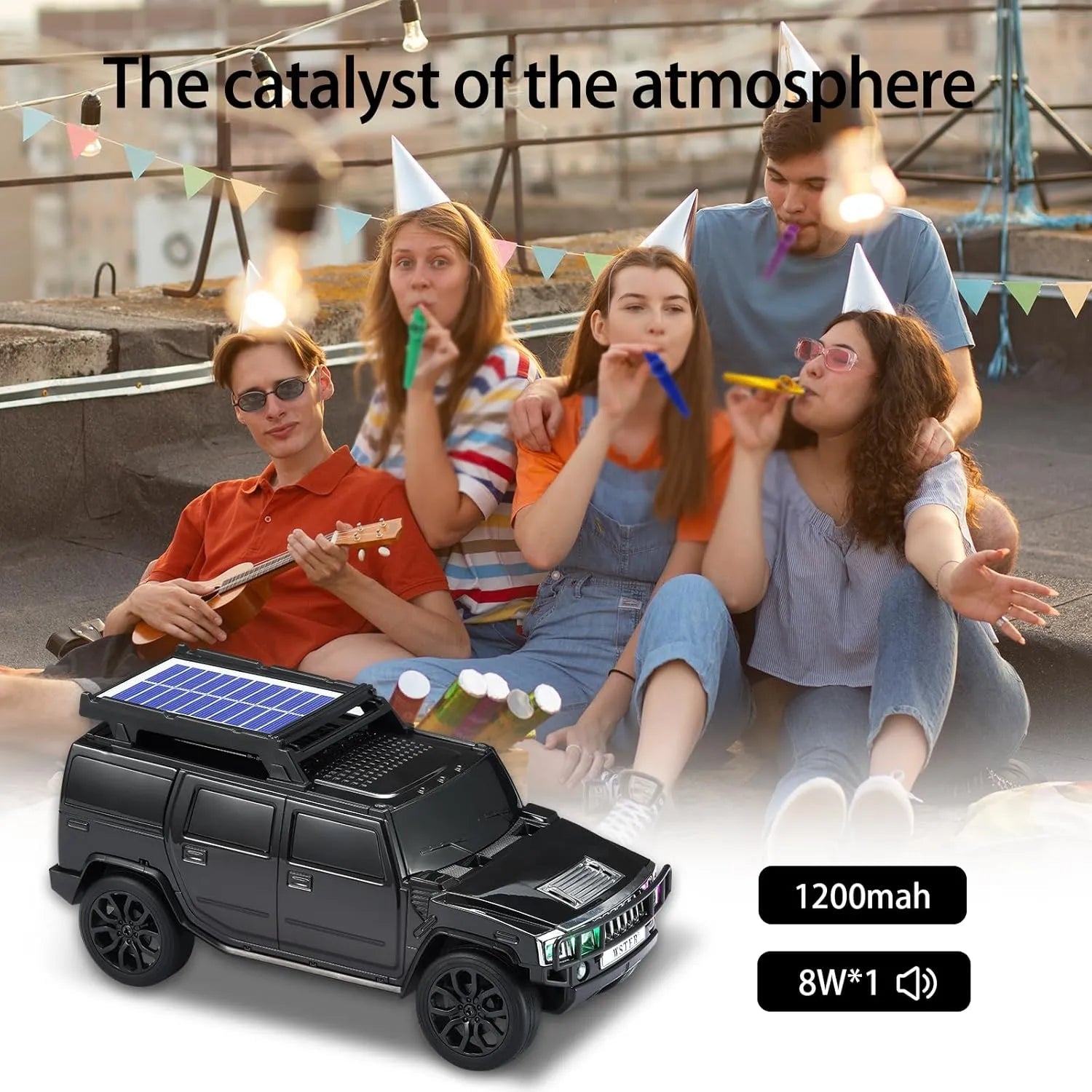WSTER WS - 696 Solar Off - Road Car Bluetooth Speaker - WSTER