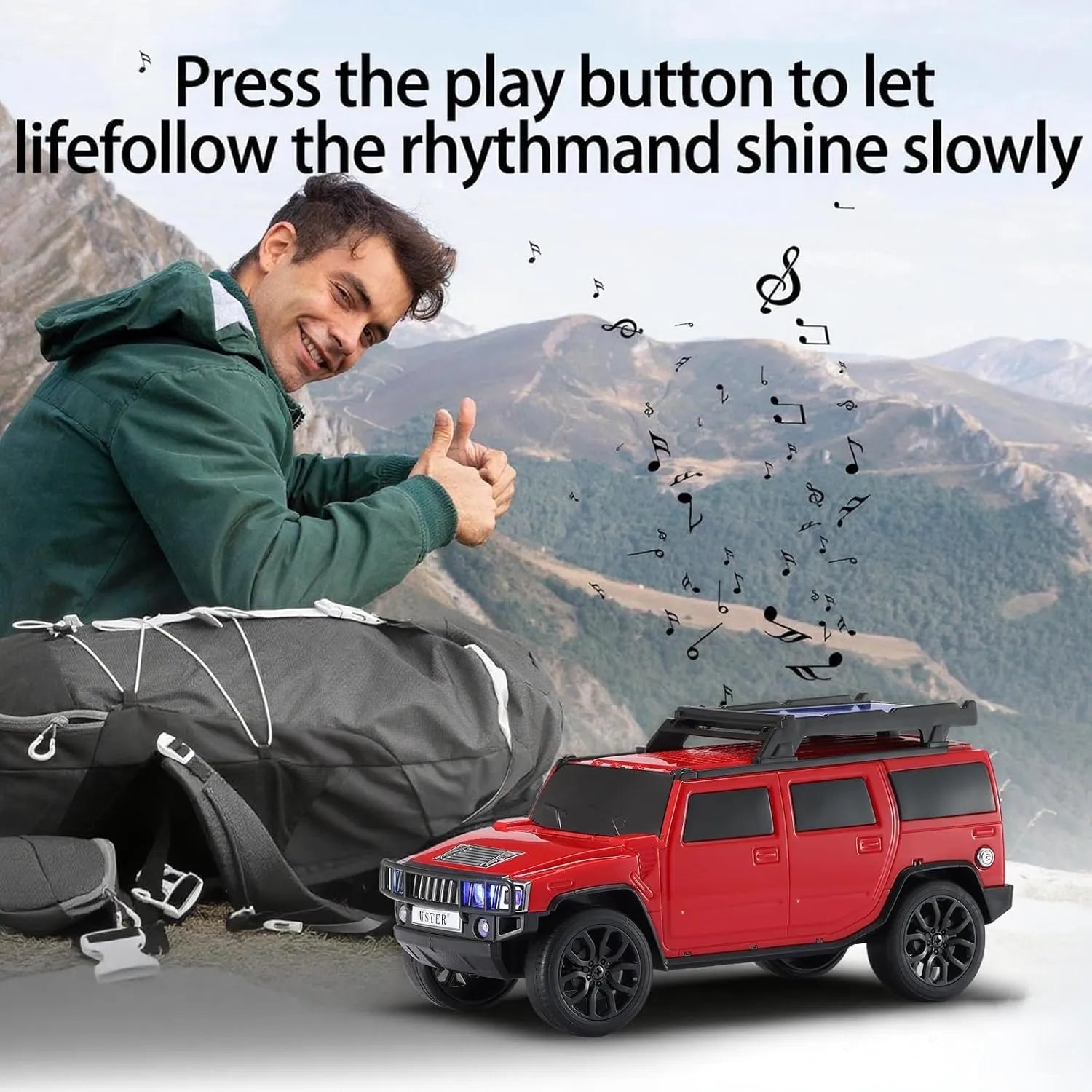 WSTER WS - 696 Solar Off - Road Car Bluetooth Speaker - WSTER