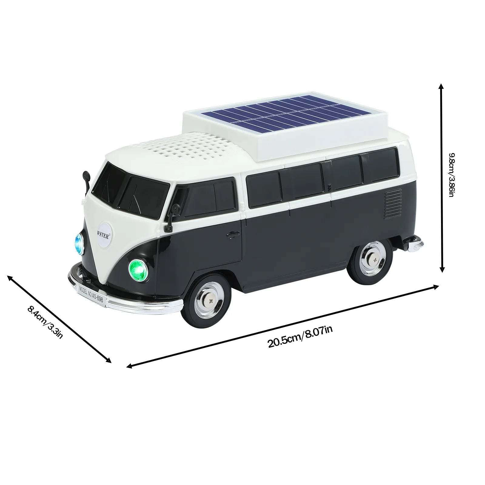 WSTER WS - 698 Retro Minibus Solar Bluetooth Speaker - WSTER