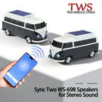WSTER WS - 698 Retro Minibus Solar Bluetooth Speaker - WSTER